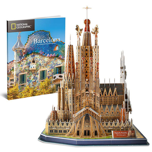 Объемный 3Д пазл - Храм Святого Семейства, Испания, 184 пластиковые детали  